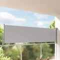 Ausziehbare Seitenmarkise 100x300 cm Grau