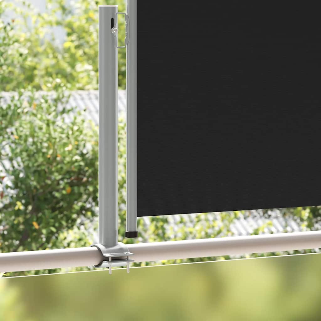 Ausziehbare Seitenmarkise 120x300 cm Schwarz