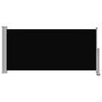 Ausziehbare Seitenmarkise 120x300 cm Schwarz