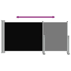 Ausziehbare Seitenmarkise 120x300 cm Schwarz