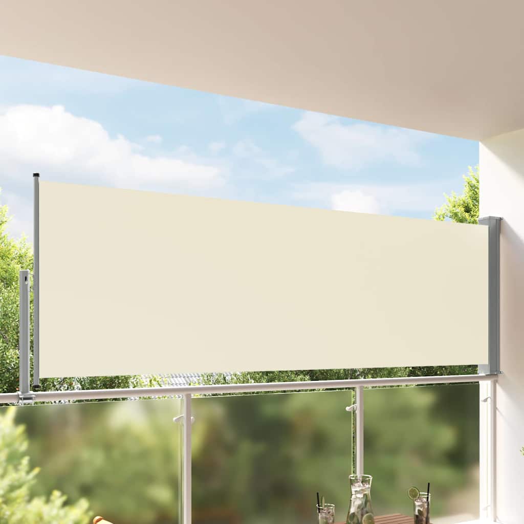 Ausziehbare Seitenmarkise 120x300 cm Creme
