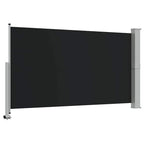 Ausziehbare Seitenmarkise 140x300 cm Schwarz