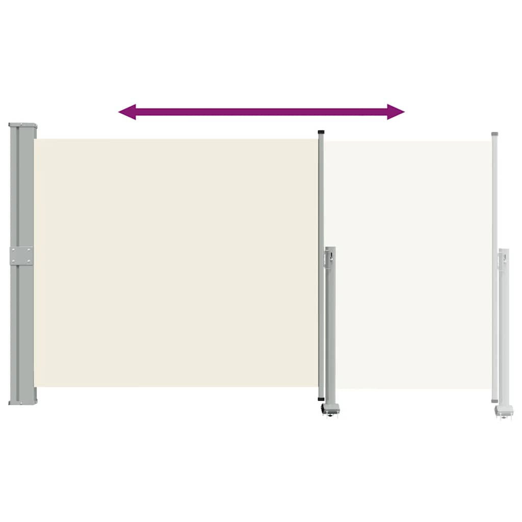 Ausziehbare Seitenmarkise 140x300 cm Creme
