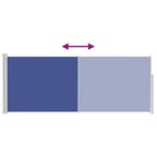 Ausziehbare Seitenmarkise 120x300 cm Blau