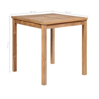 Gartentisch 80x80x77 cm Massivholz Teak