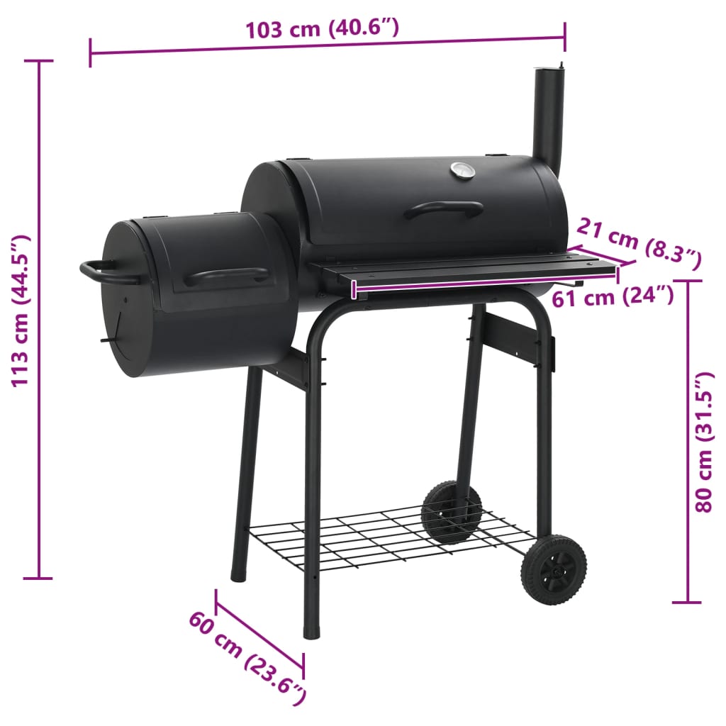 Klassischer Holzkohlegrill Barbecue Smoker