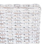 Esszimmerstühle 4 Stk. Weiß Kubu Rattan und Mangoholz