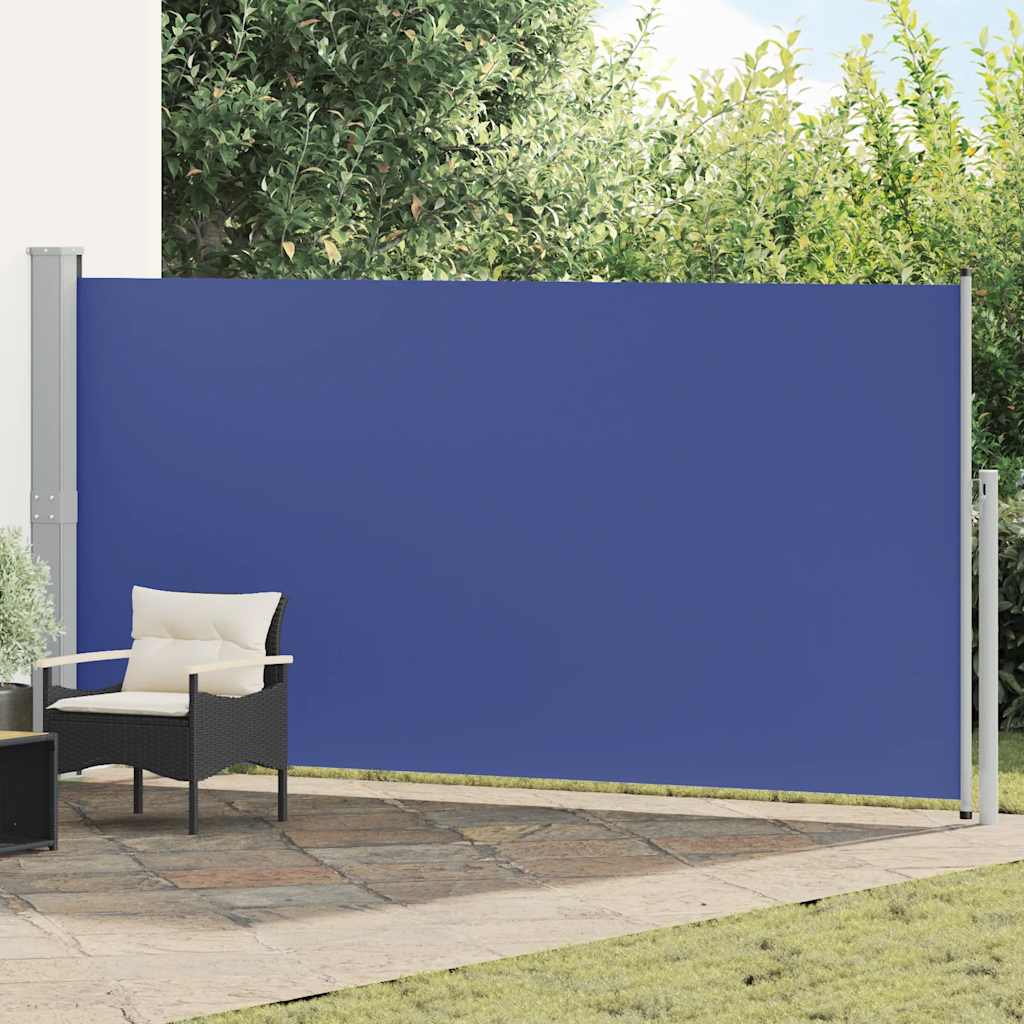 Ausziehbare Seitenmarkise 160x500 cm Blau