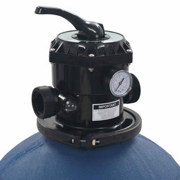 vidaXL Pool-Sandfilter mit 6-Wege-Ventil Filterkessel Blau 560 mm