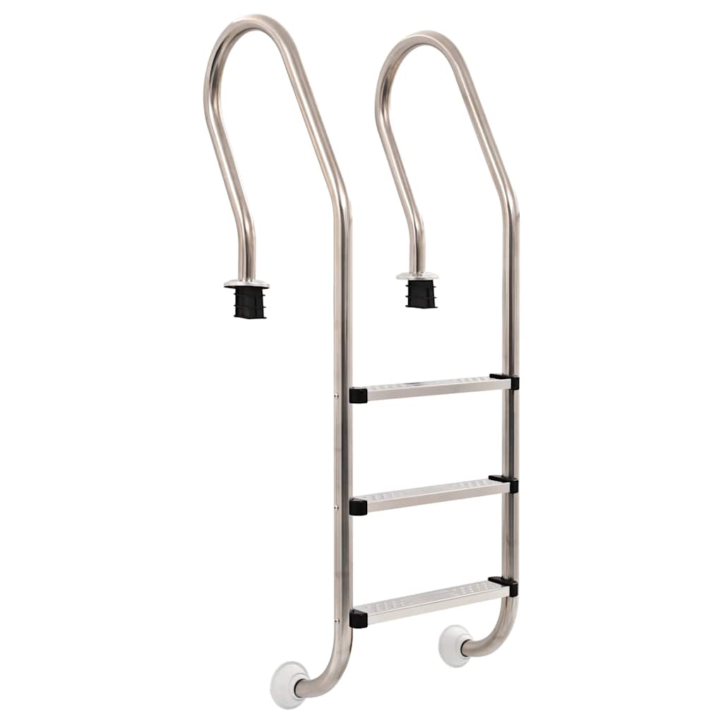 vidaXL Pool-Leiter 3 Stufen 120 cm Edelstahl 304