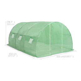 vidaXL Gewächshaus 13,5m² 450x300x200 cm
