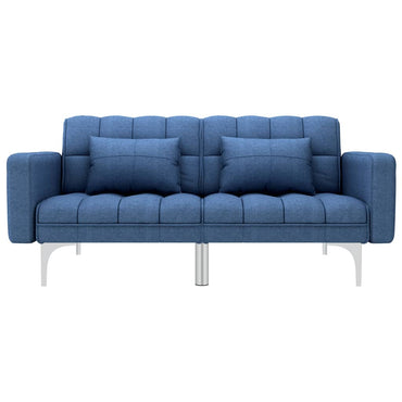 Schlafsofa Blau Stoff