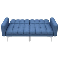 Schlafsofa Blau Stoff