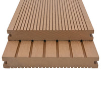 WPC Massive Terrassendielen mit Zubehör 30 m² 2,2 m Teak