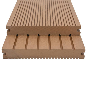 WPC Massive Terrassendielen mit Zubehör 30 m² 2,2 m Teak