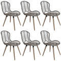 Esszimmerstühle 6 Stk. Natur Rattan Braun