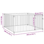 Outdoor-Hundezwinger 200×200×100 cm