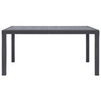Gartentisch Braun 150x90x72 cm Kunststoff Rattan-Optik