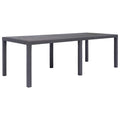 Gartentisch Braun 220x90x72 cm Kunststoff Rattan-Optik