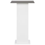 Bartisch Weiß und Anthrazitgrau 60x60x110 cm