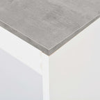 Bartisch mit Regal Weiß 110x50x103 cm