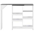 Bartisch mit Beweglichem Regal Weiß 138x39x110 cm