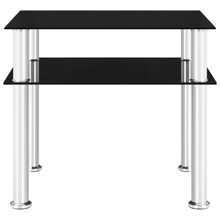 Beistelltisch Schwarz 45x50x45 cm Hartglas
