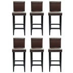 Barshocker 6 Stk. Braun Kunstleder
