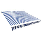Markisenbespannung Canvas Blau & Weiß 3 x 2,5 m (ohne Rahmen)
