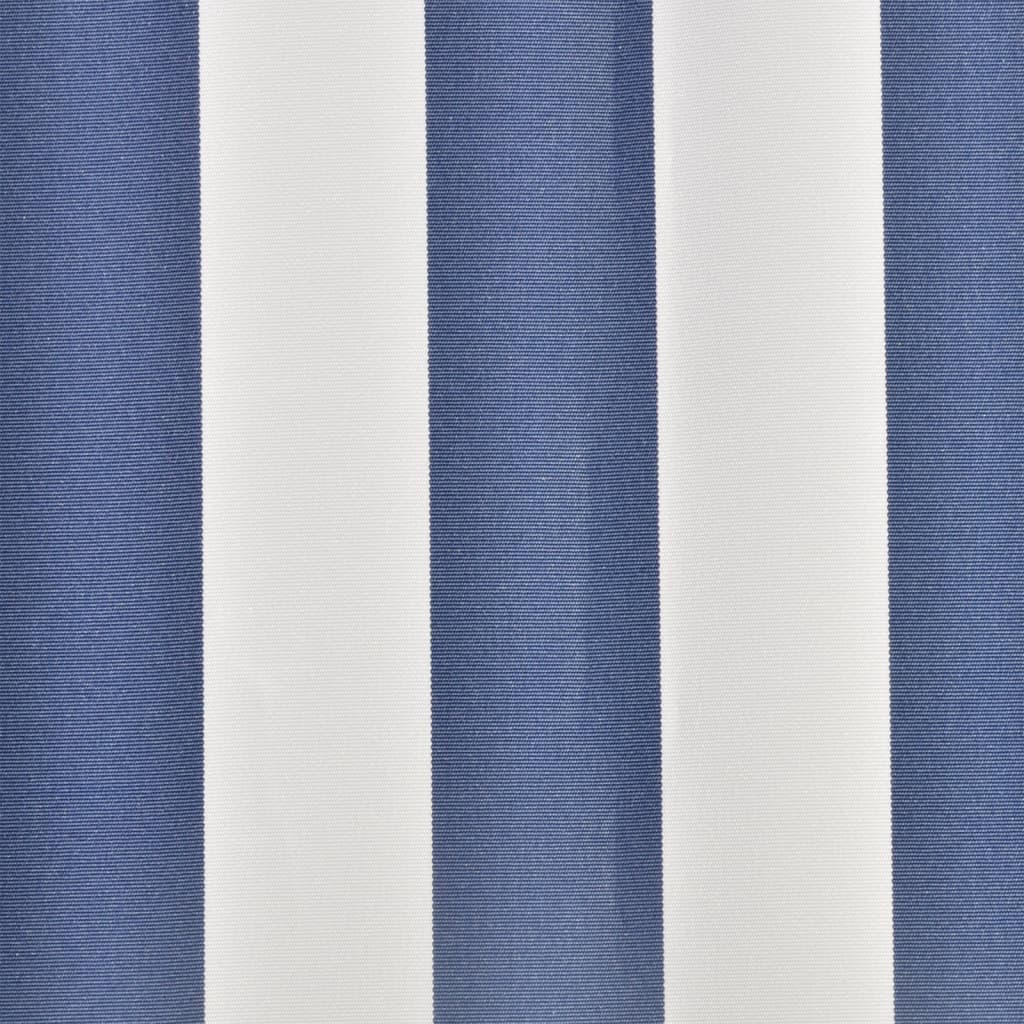 Markisenbespannung Canvas Blau & Weiß 4x3 m (ohne Rahmen)