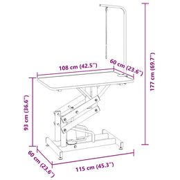 Hydraulischer Trimmtisch für Haustiere, Hunde, Katzen