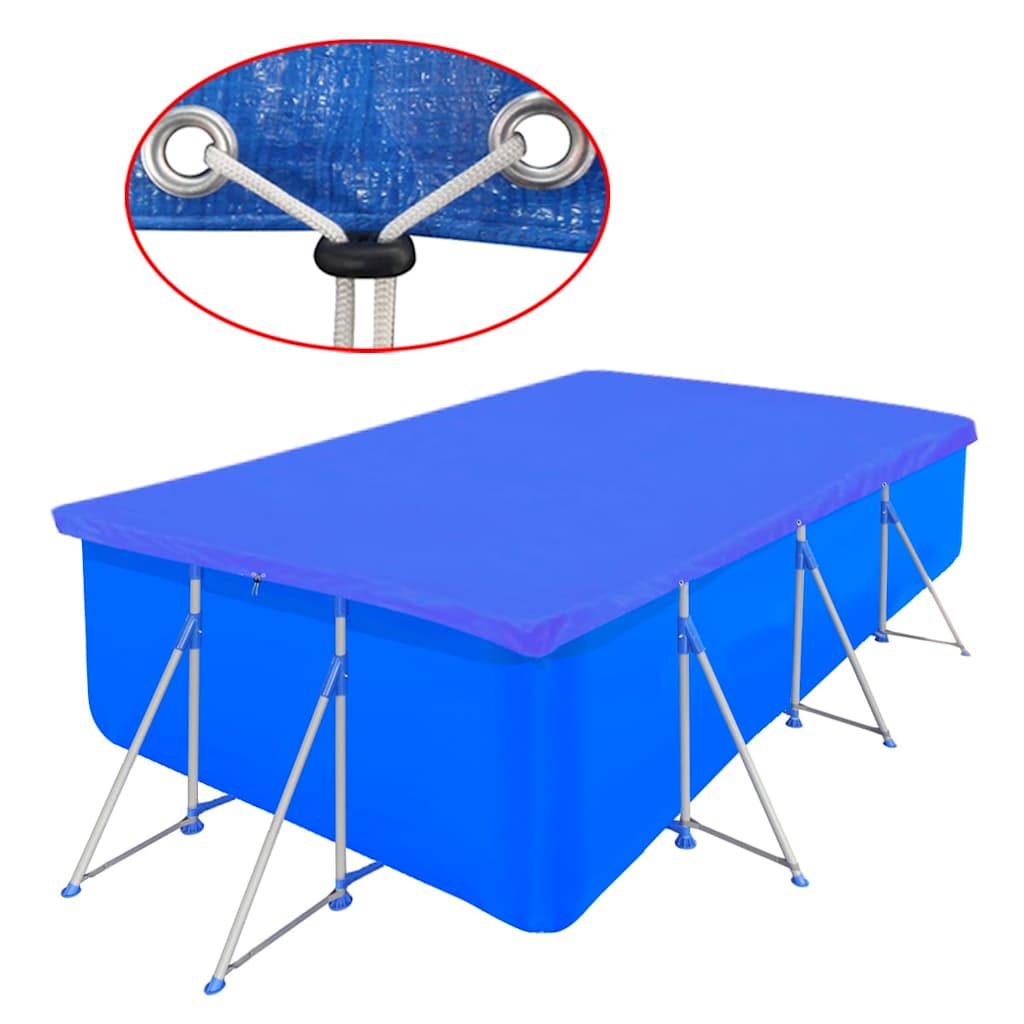 vidaXL Poolabdeckung PE Rechteckig 90 g/qm 400x207 cm