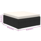 8-tlg. Garten-Lounge-Set mit Auflagen Poly Rattan Schwarz