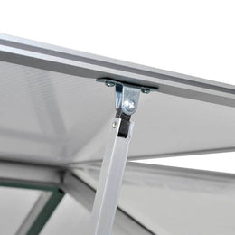 vidaXL Gewächshaus mit Fundament Verstärkt Aluminium 4,6 m²