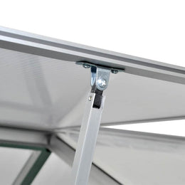 vidaXL Gewächshaus mit Fundament Verstärkt Aluminium 6,05 m²