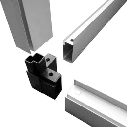 vidaXL Gewächshaus mit Fundament Verstärkt Aluminium 9,025 m²