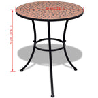 Bistrotisch Terrakotta-Rot 60 cm Mosaik