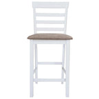 Barhocker 2 Stk. Weiß Stoff