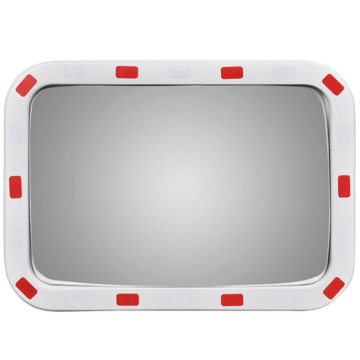 Verkehrsspiegel Konvex Viereckig 40×60 cm mit Reflektoren