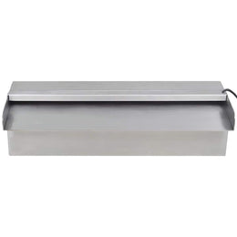 vidaXL Pool-Wasserfall Fontäne mit LEDs Rechteckig Edelstahl 30 cm