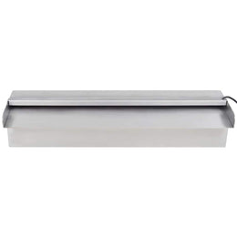 vidaXL Pool-Wasserfall Fontäne mit LEDs Rechteckig Edelstahl 45 cm