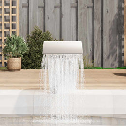 vidaXL Garten-Wasserfall Pool-Fontäne Edelstahl 45x30x60 cm