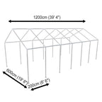 Weißes Partyzelt 12 x 6 m