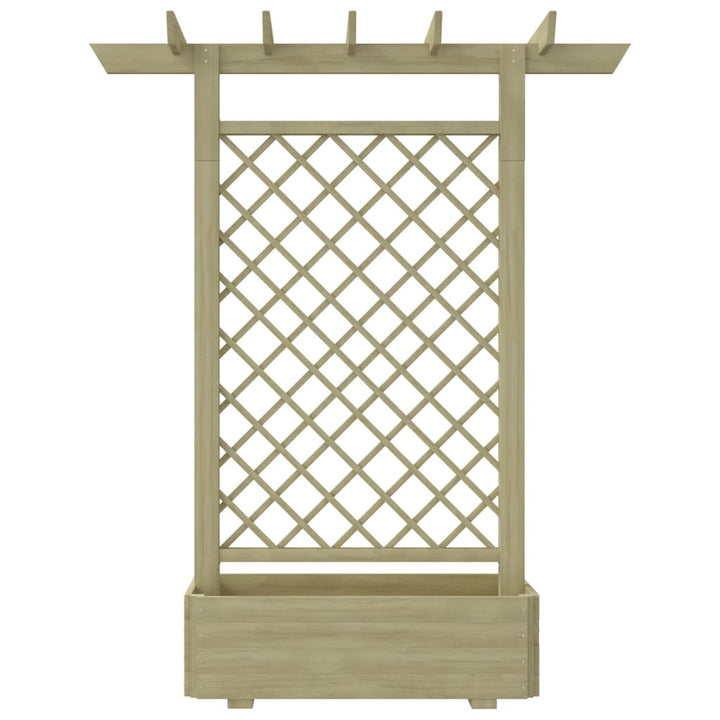 Pergola mit Pflanzkasten 162x56x204 cm Holz