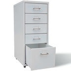 Registerschrank mit 5 Schubladen Grau 68,5 cm Stahl