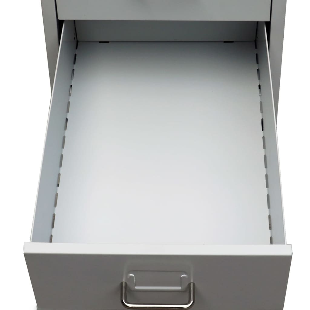 Registerschrank mit 5 Schubladen Grau 68,5 cm Stahl