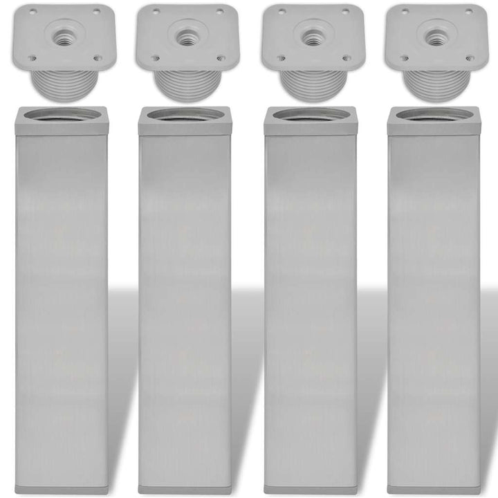 Sofabeine 4 pcs Silber 38 x 38 x 180 mm Eisen