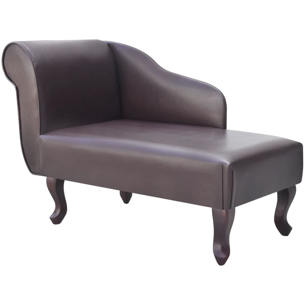 Chaiselongue Braun Kunstleder