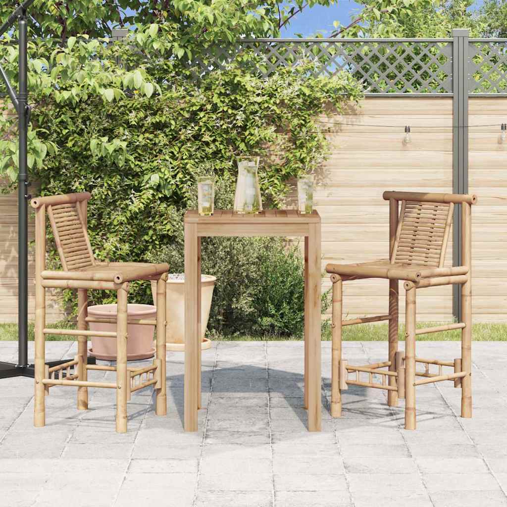 Barhocker 2 Stk. Bambus