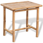3-tlg. Bistro-Set mit Auflagen Bambus